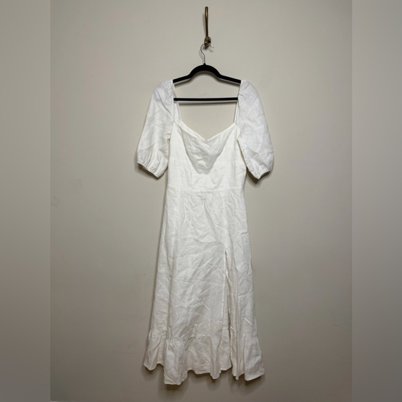Reformation Belgium Linen Dress in White - Picture 9 of 14